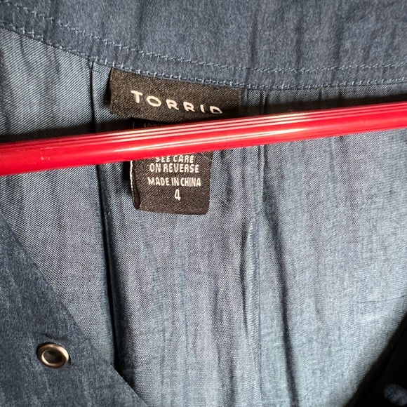 Sleeveless Navy Blue Torrid Top Sz 4X - Picture 2 of 4
